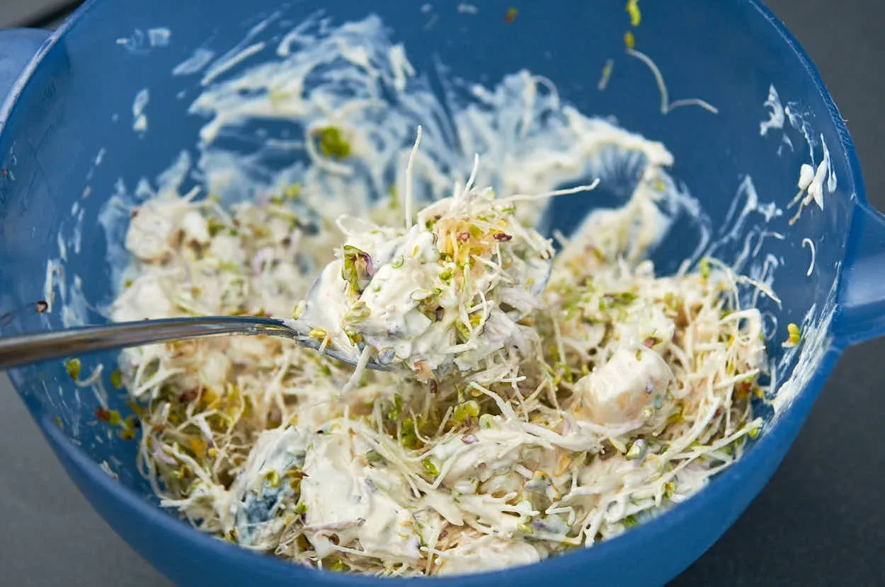 Grillsalat med spirer — steg 2