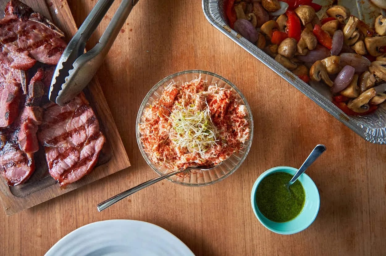 Grillsalat med spirer — steg 3