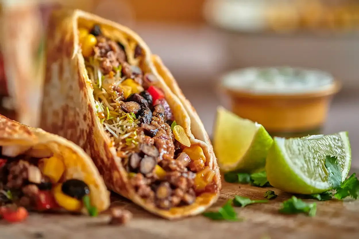 Spire Burrito med rømmedipp — steg 7