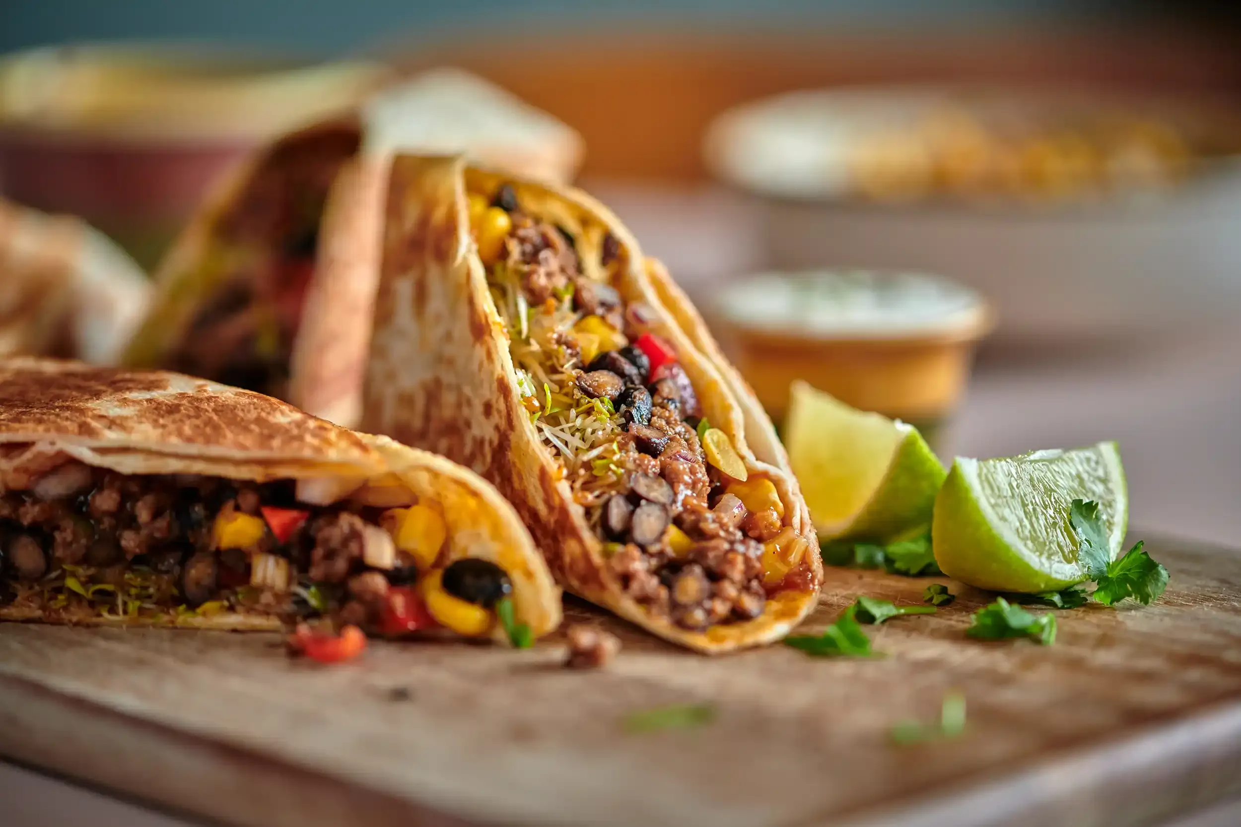 Spire Burrito med rømmedipp