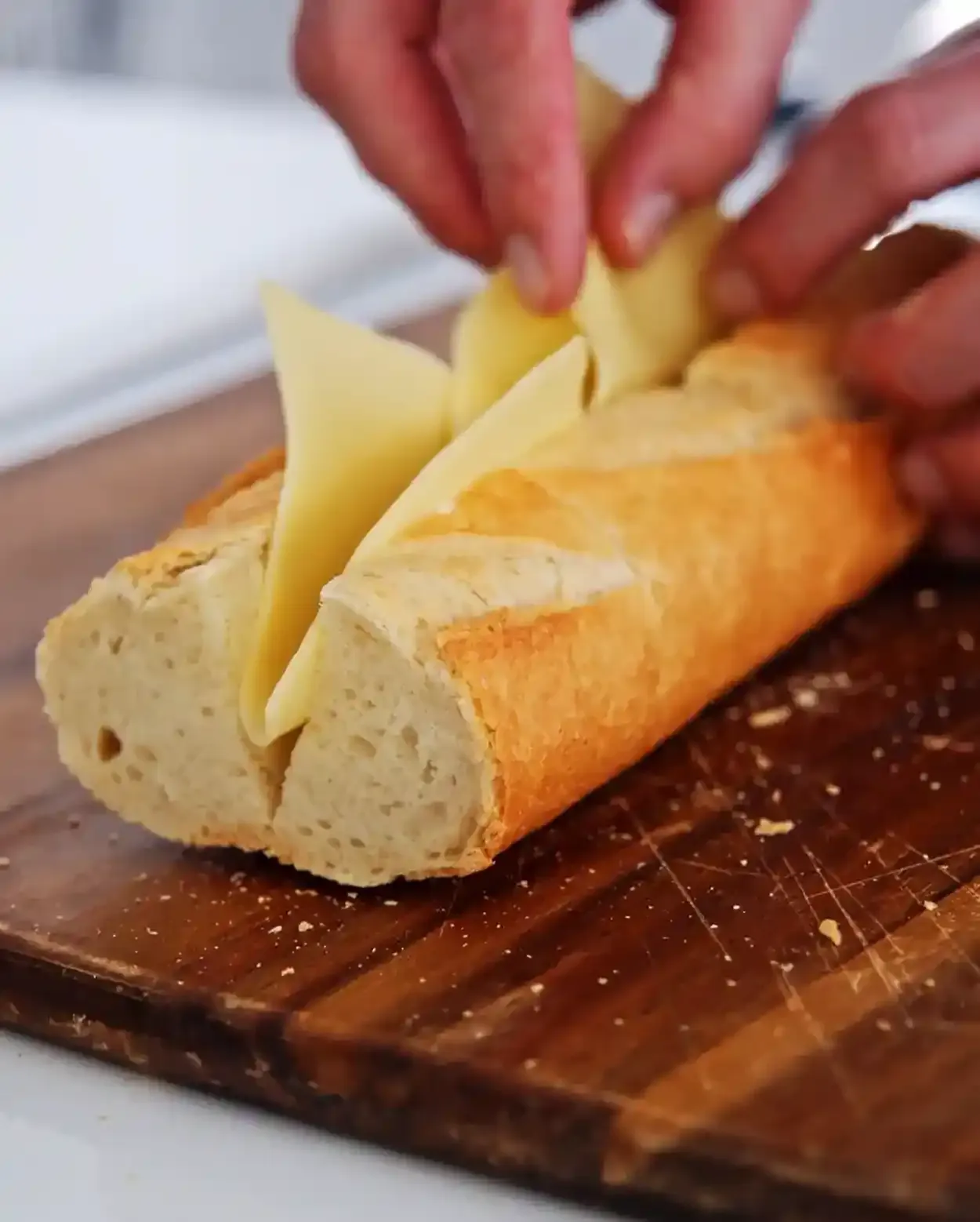 Ost og skinke baguette — steg 3