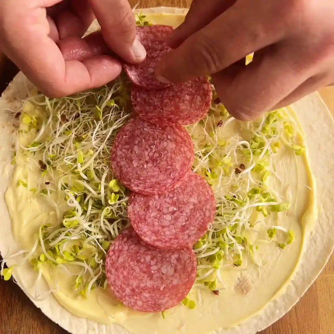 Salami Wrap — steg 5