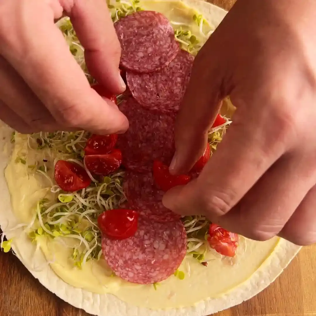 Salami Wrap — steg 6