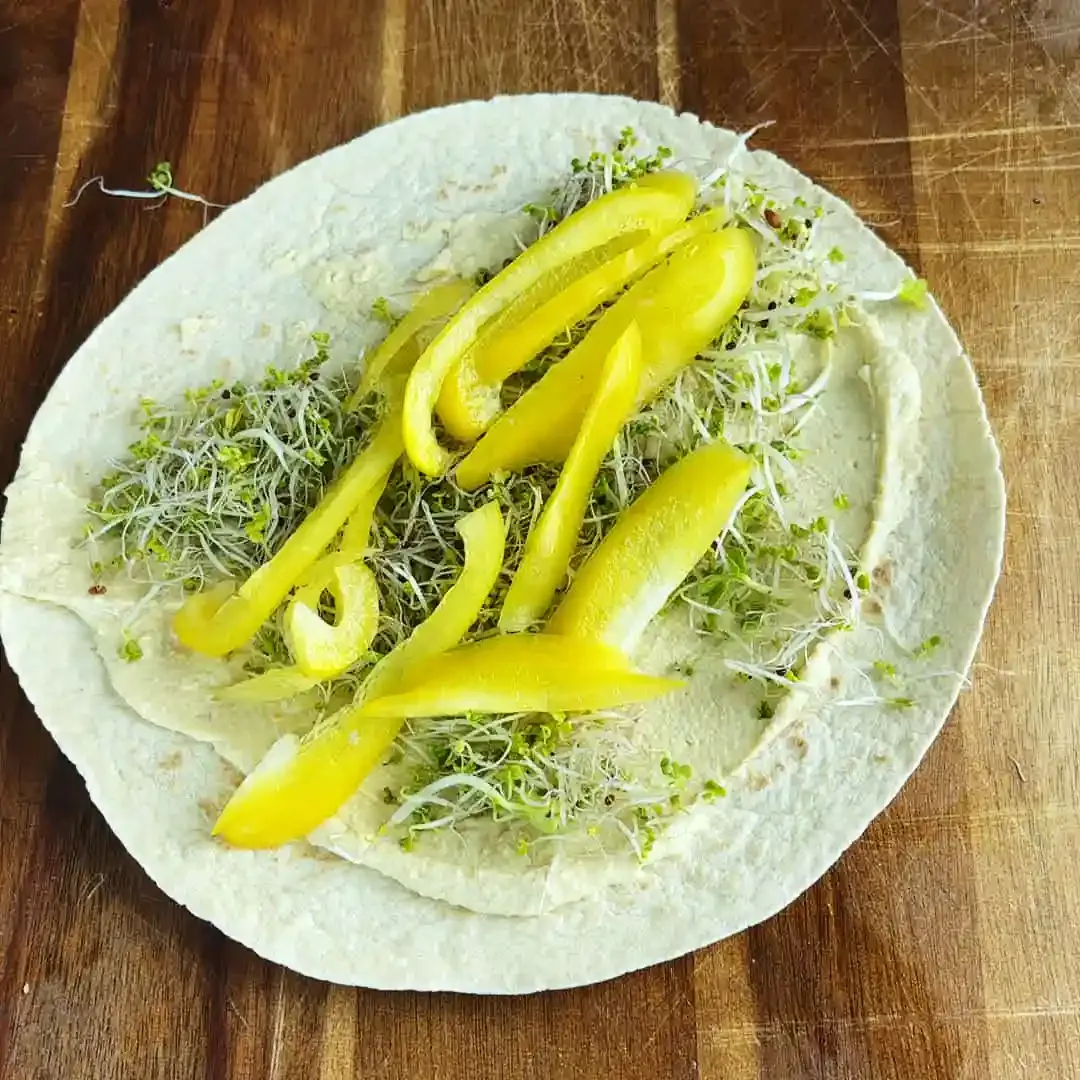 Vegansk vitamin wrap — steg 7