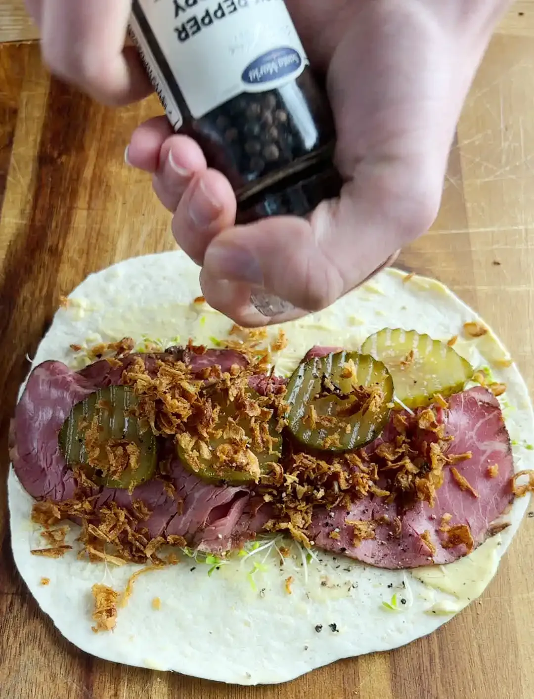 Roastbiff wrap — steg 7