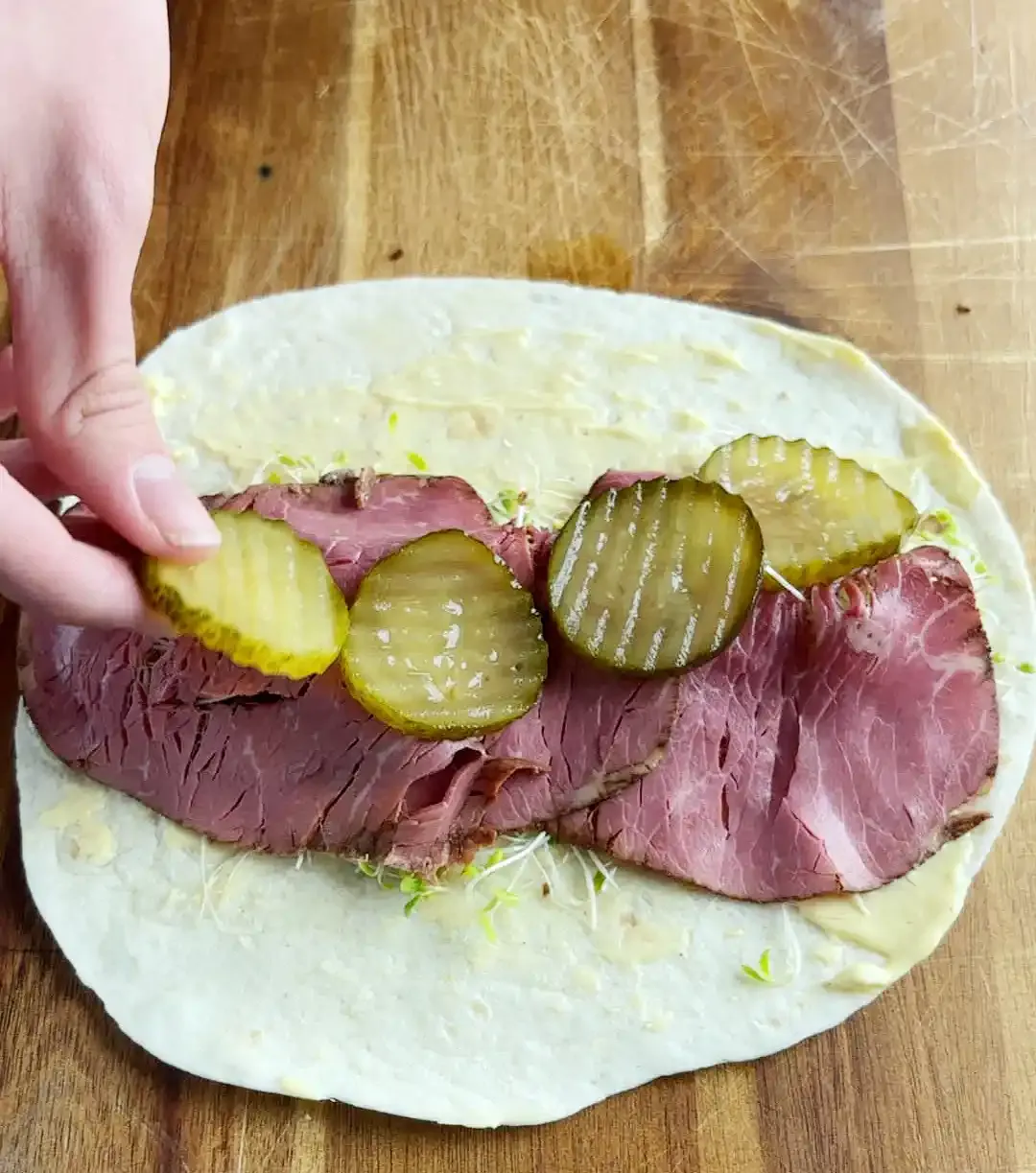 Roastbiff wrap — steg 5
