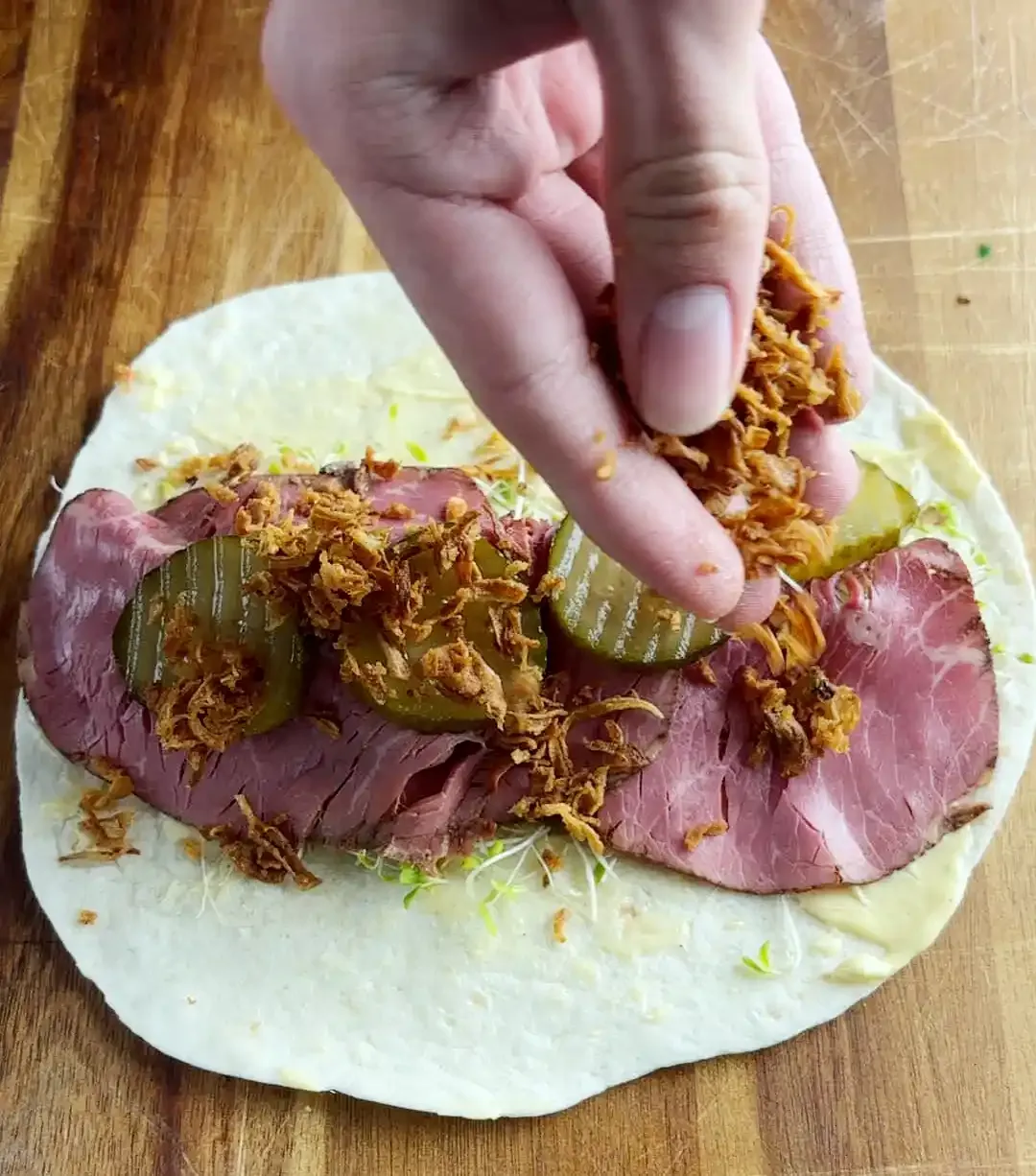 Roastbiff wrap — steg 6