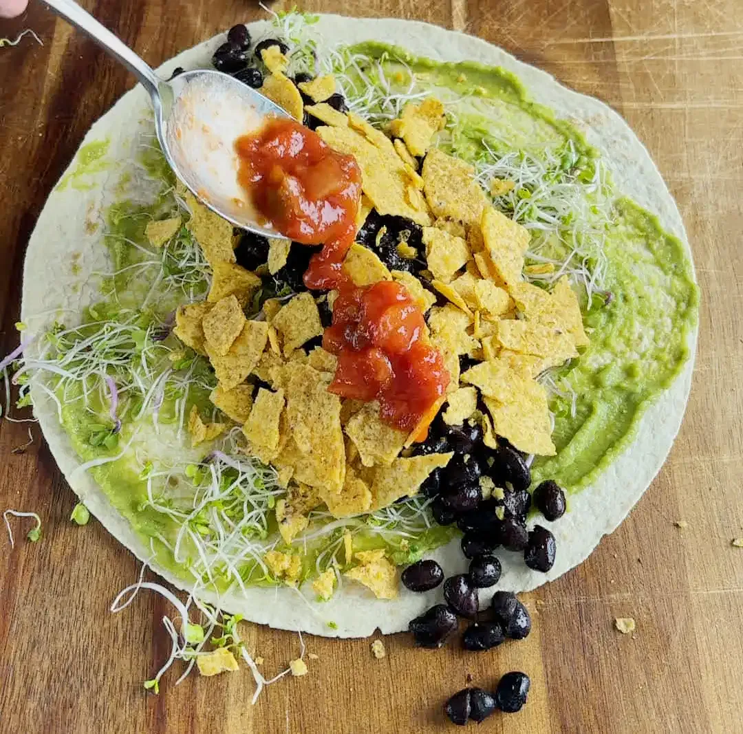 Vegansk Taco Wrap — steg 6