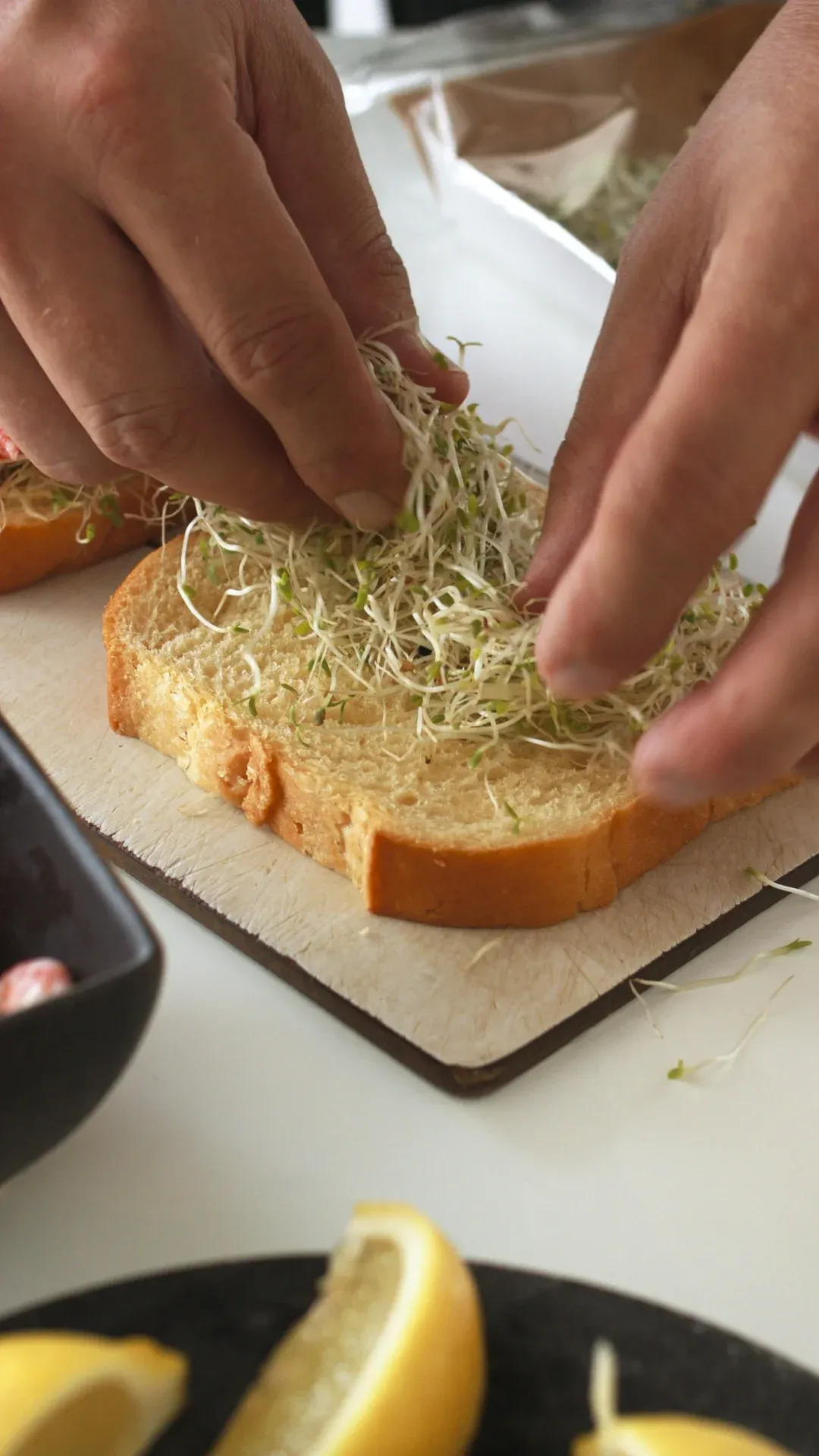 Rekesmørbrød — steg 1