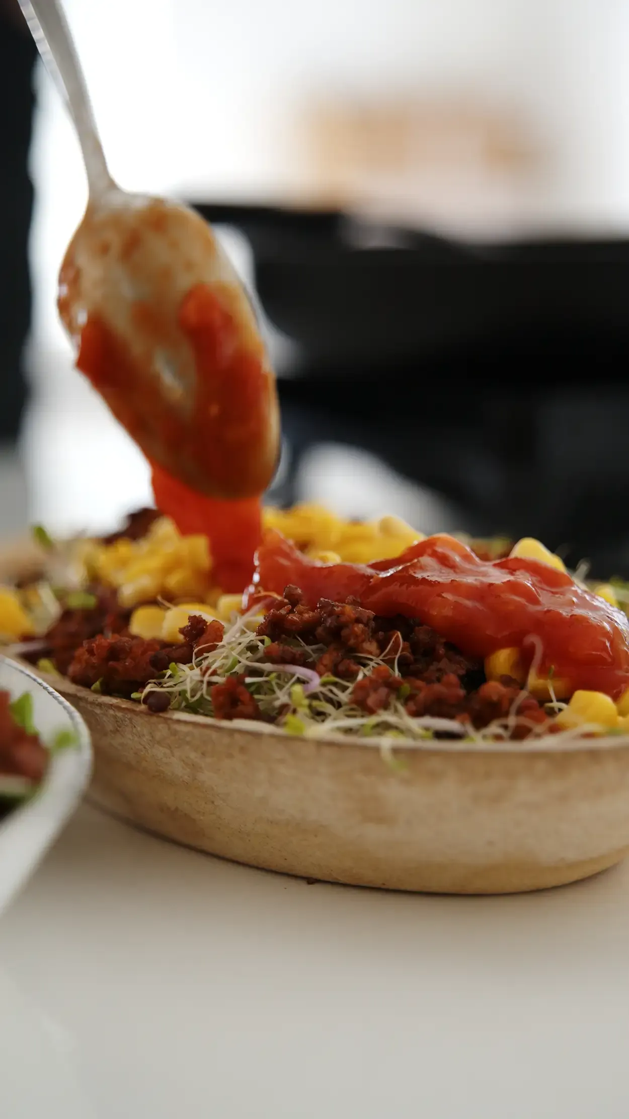 vegansk tacosalat — steg 5