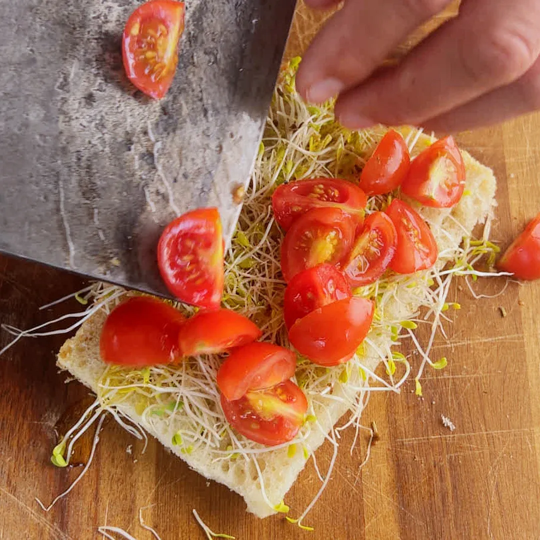 Caprese smørbrød — steg 5
